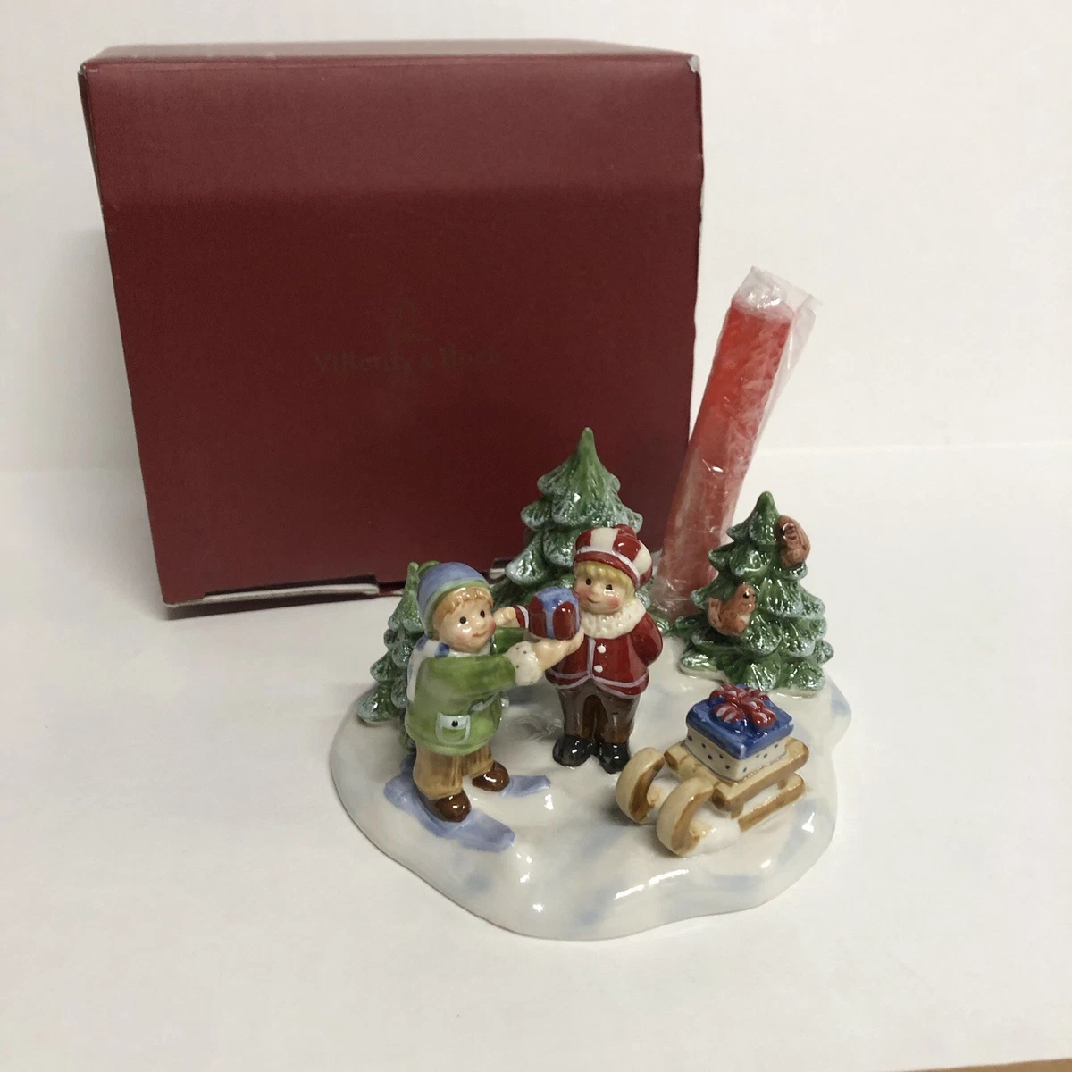 Villeroy & Boch Christmas Candle Holder Nostalgic Village Sleigh