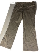 IZOD American Chino Flat front mens Khaki pants size 36W 34L Tan