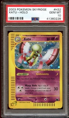 PSA 10 GEM MINT Xatu H32/H32 HOLO RARE Skyridge Pokemon Card | eBay