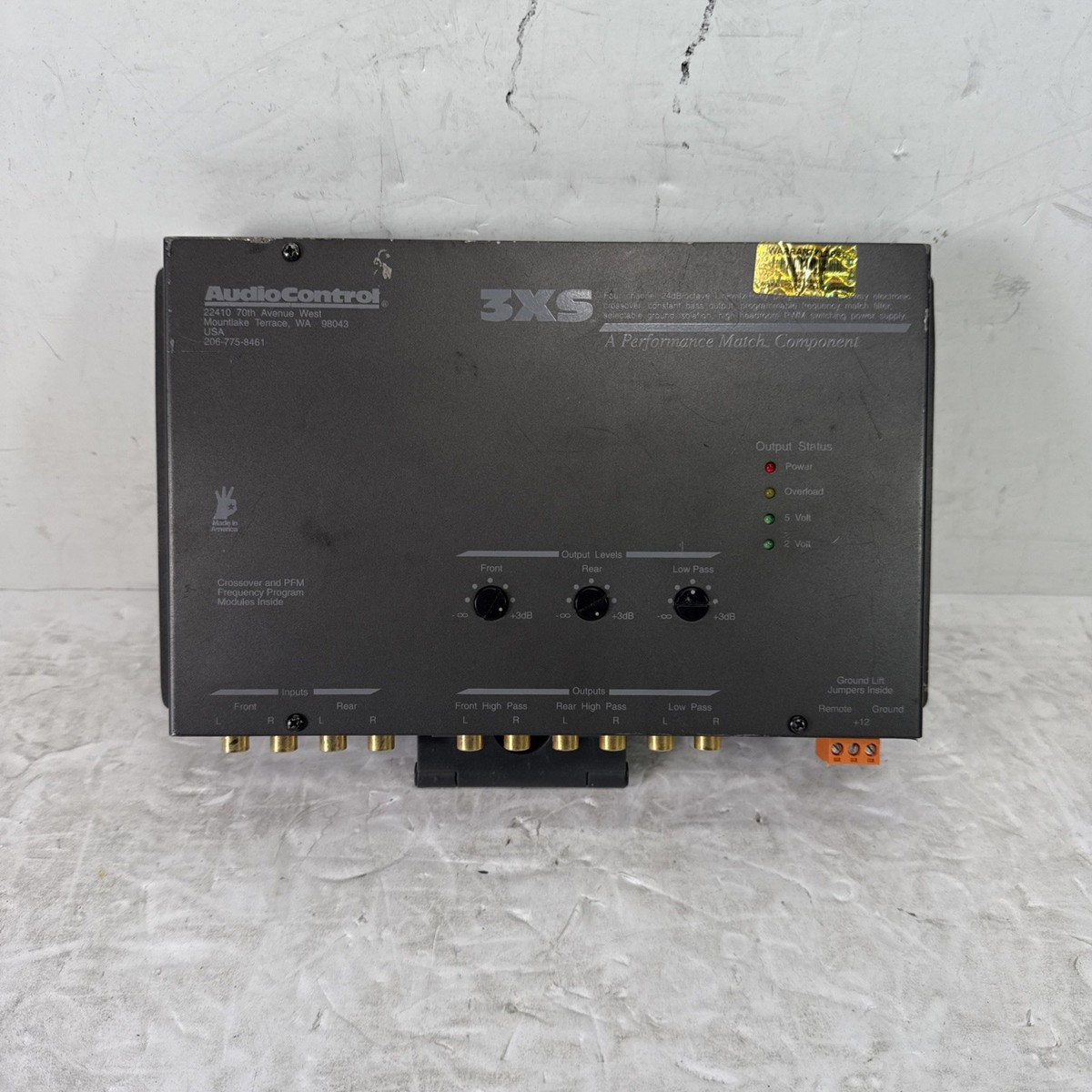 AudioControl 3XS 4-Channel 2-Way Electronic Crossover Xover USA