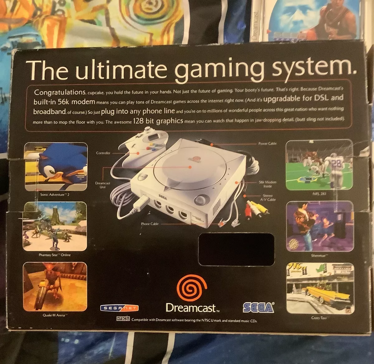 Console SEGA DREAMCAST IN BOX with NAMCO MUSEUM and 21 OTHER GAMES !