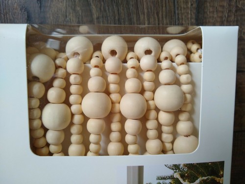 Set di 4 ghirlande in legno albero di Natale magnolia HEART & HAND NUOVO in scatola - Foto 3 di 4