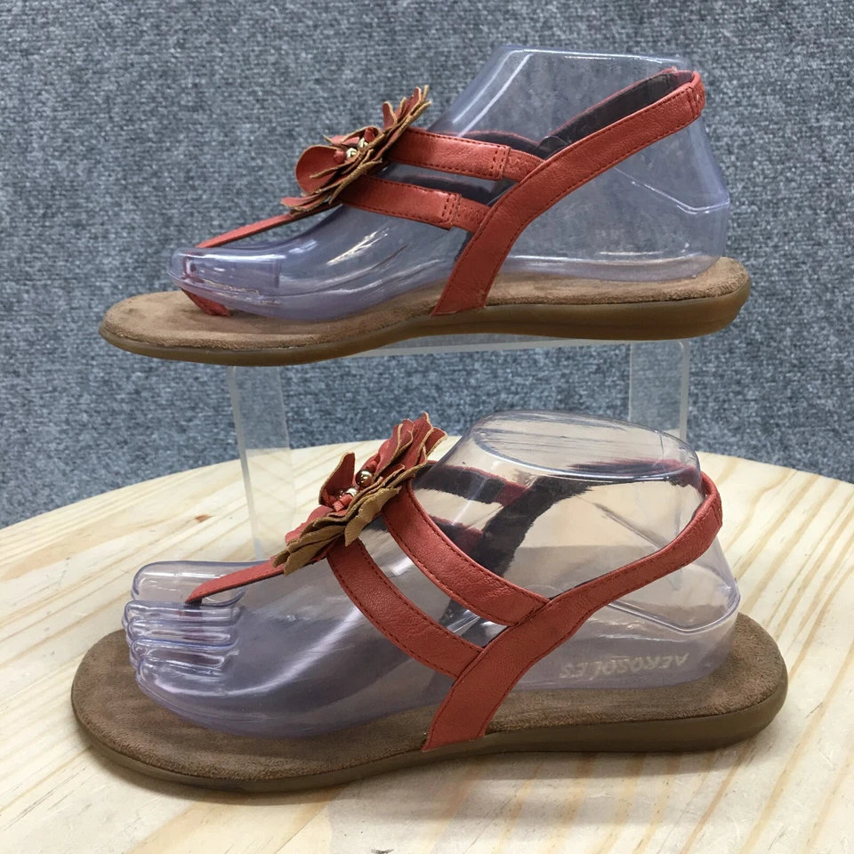 Sandalias Aerosoles Mujer 8.5M Rosa Chlockout T Correa Floral Sin Cordones Imitación Cuero Foto 2 de 4