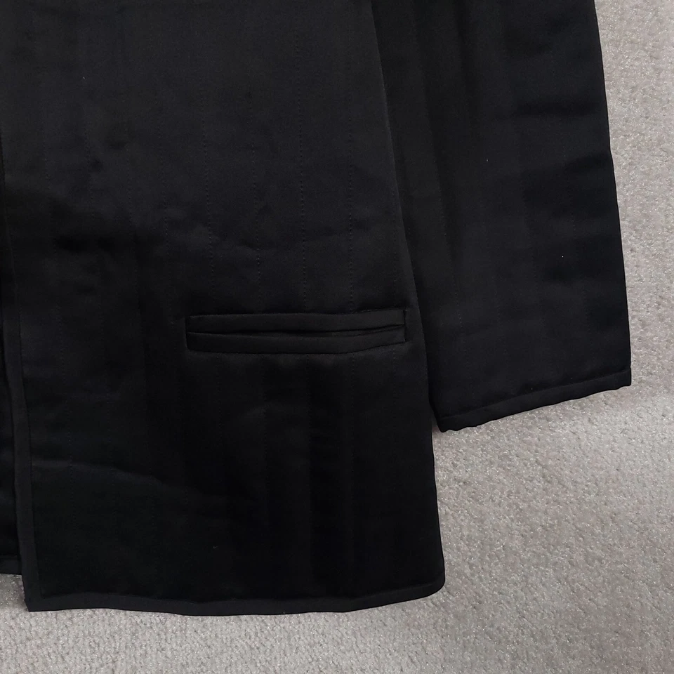 Vtg 70s 80s Stan Herman Blazer Jacket Open Front Satin Lined Pockets Women's 10 - Image 4 of 4