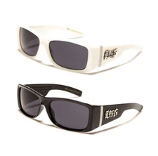 LOCS Sunglasses Gangster Style Plastic Frames Dark Lenses Hardcore Shades Sport.