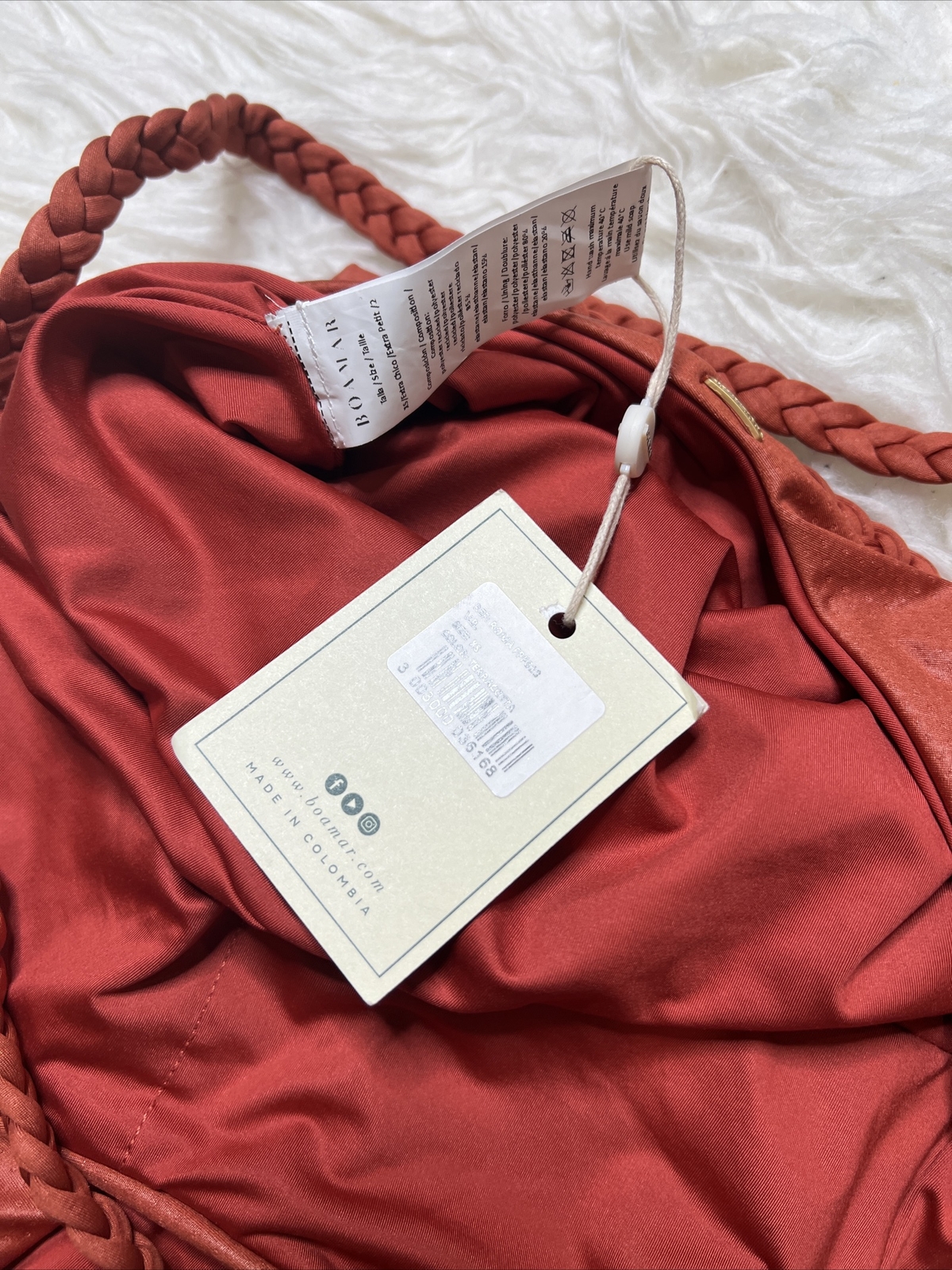 Anthropologie Boamar Roma Braided Belt Belted Strappy One Piece Swimsuit XS $185 image 7