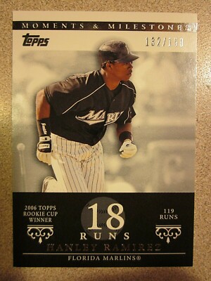 2007 TOPPS MOMENTS & MILESTONES 71-18 RUNS HANLEY RAMIREZ FLORIDA MARLIN 132/150