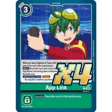 4X App Link BT21-097 Common World Convergence NM Digimon Card Game