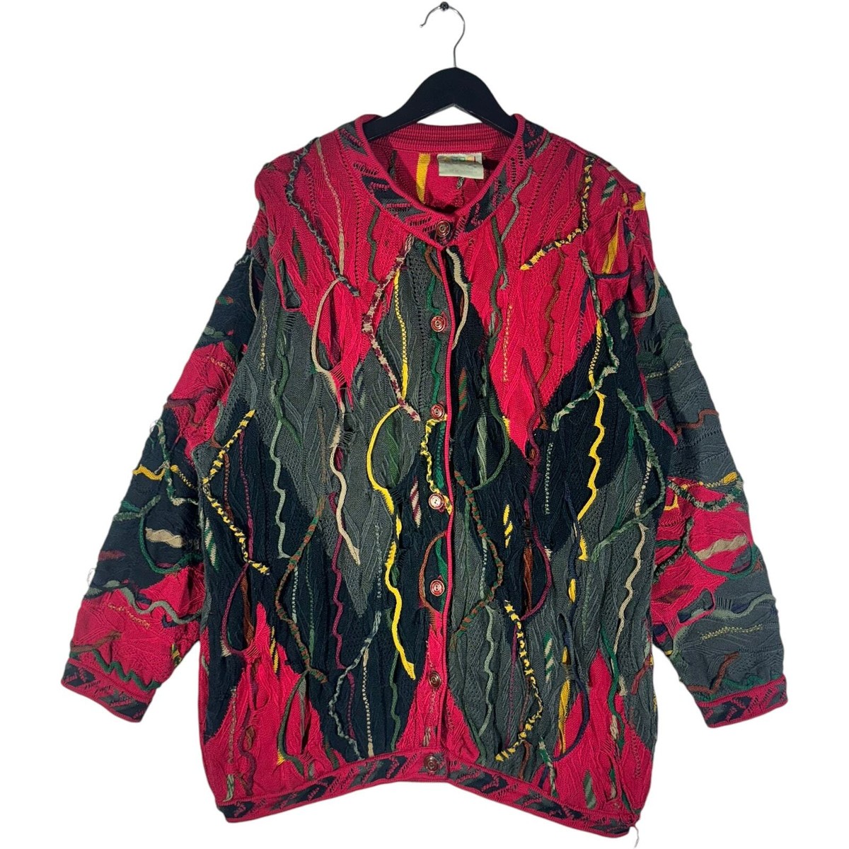 Vintage Coogi 3D Knit Cardigan Sweater | eBay