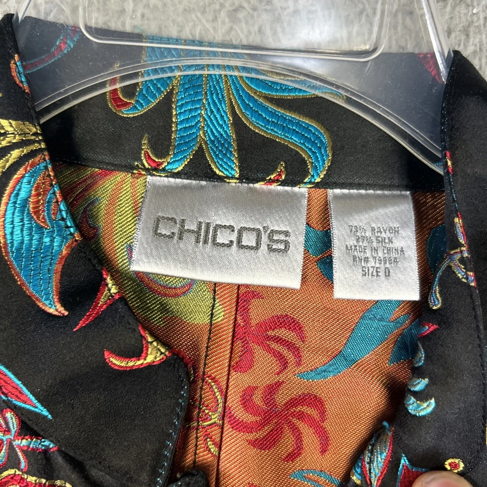 Chaqueta Chicos Mujer 0 Floral Asiático Oriental Kimono Blusa Toggle Mezcla Seda Foto 3 de 4
