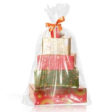 Cellophane Wrap for Gift Baskets 5 PCS 40x50 Inches Large Clear Cello Gift Ba...