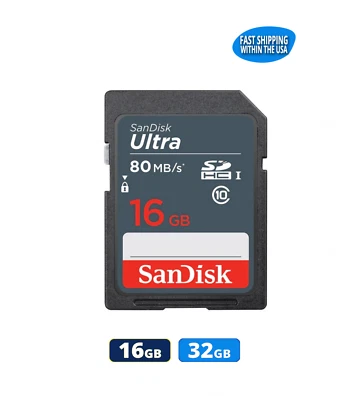 Sandisk Ultra SD Memory Cards for CPAP Machines 16GB 32GB Replacement Lot - Image 1 of 4