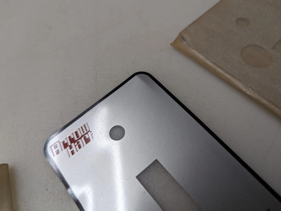 Винтажная хромированная наклейка Arrow Hart крышка розетки выключатель пластина ЛОТ 2 - Изображение 2 из 4