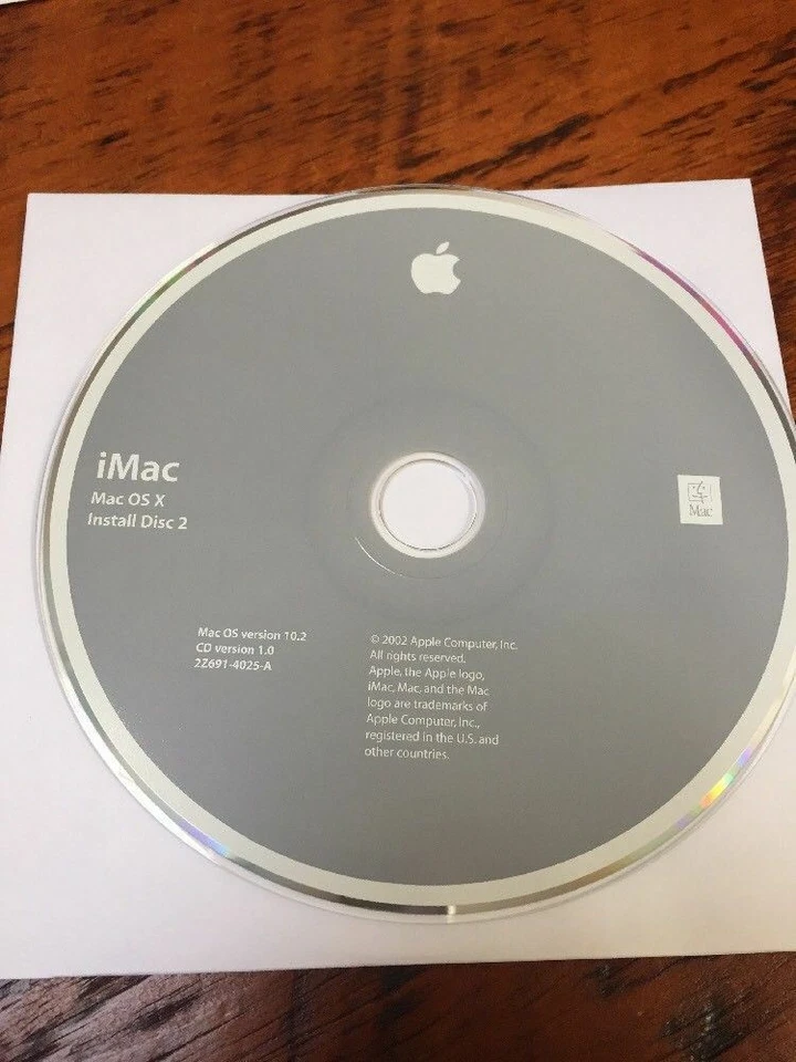 Macintosh iMac OS X 10 Jaguar v10.2 Mac Install Restore Software CDs Discs 2002 - Image 4 of 4