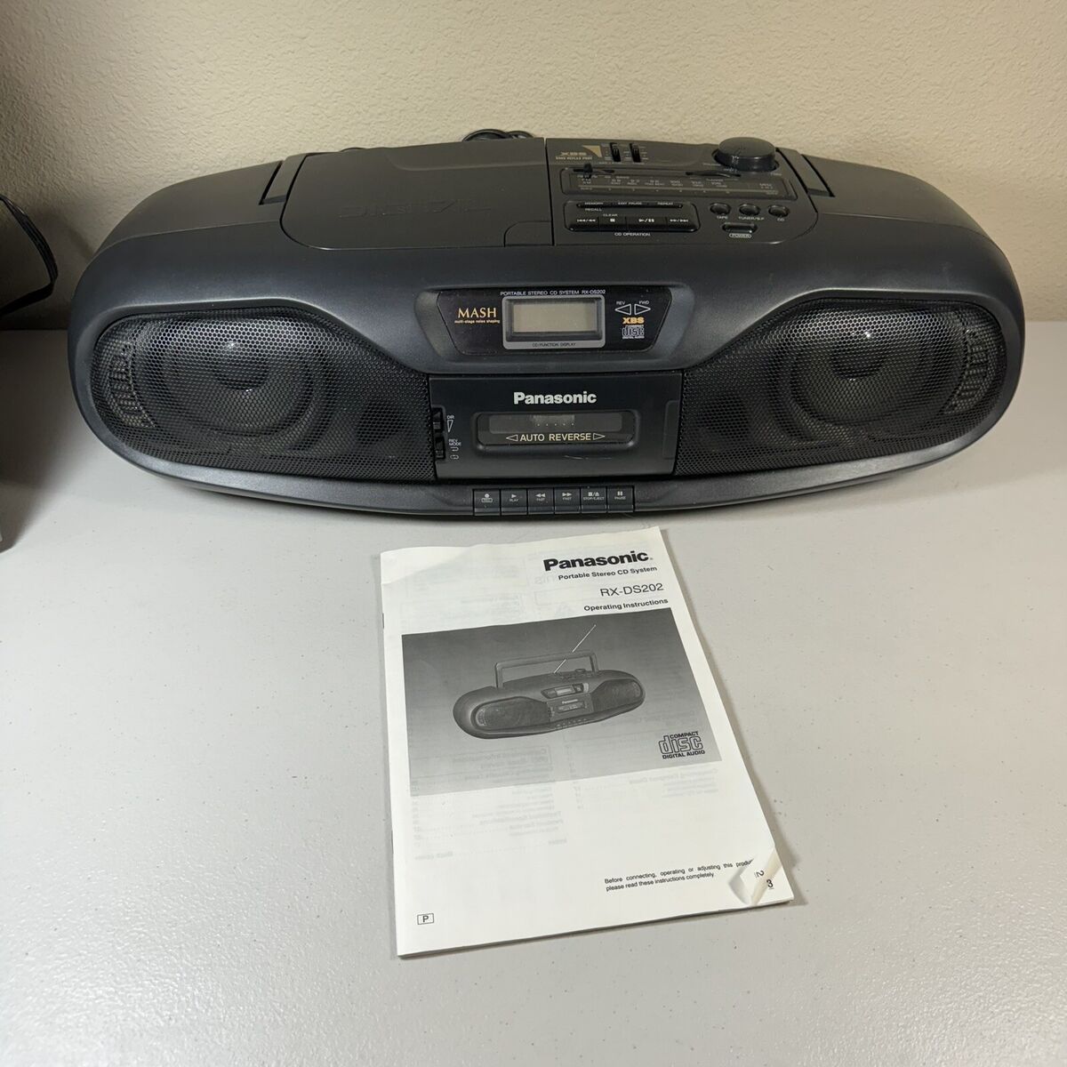 VTG Panasonic MASH RX-DS202 Boombox AM/FM Radio Cassette CD VTG Panasonic MASH RX-DS202 Boombox AM/FM Radio Cassette CD