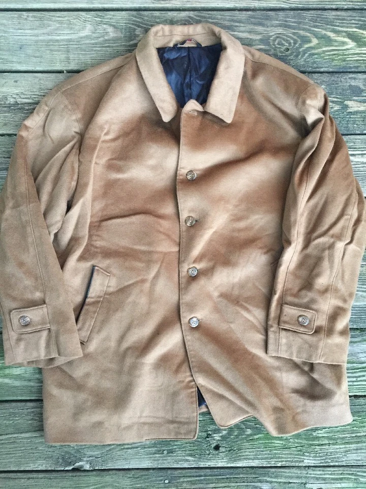 OFERTA PRONTO MODA Abrigo Guisante CACHEMIRA Corderos Lana Harvard Chaqueta Para Hombres Talla 48 R 💜b1  Foto 3 de 4