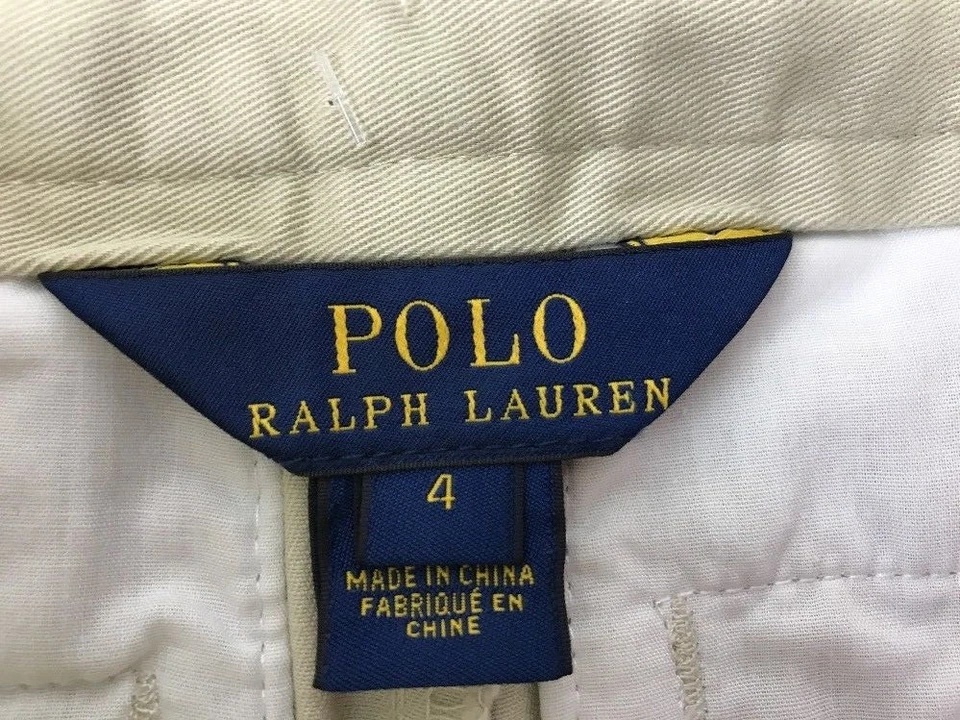 NEW RALPH LAUREN Size 4 Boy's Shorts Chino Khaki Flat Front CLASSIC Fit $45 - Image 4 of 4
