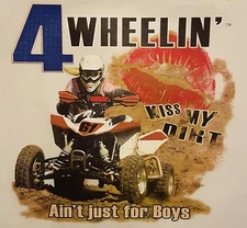 4 WHEELIN' AIN'T JUST FOR BOYS 4 WHEELER GIRLS #62 LONG SLEEVES SHIRT