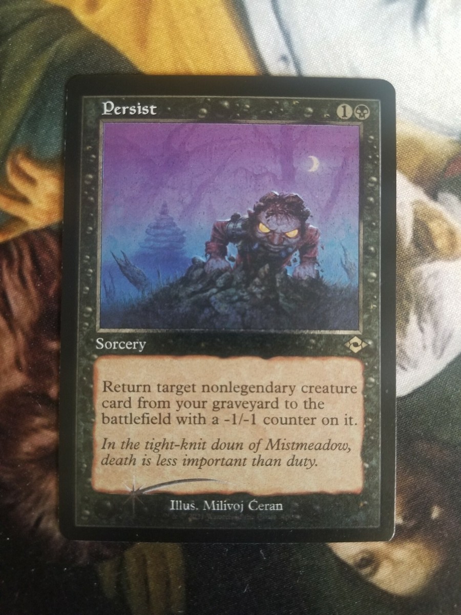 etched mtg cards Persist MISPRINT ETCHED FOIL Magic MTG Card - Ink Error