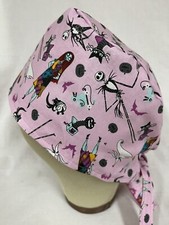 Men/Women Surgical Scrub Cap Lined Holiday Skeleton Nightmare 100 Cotton