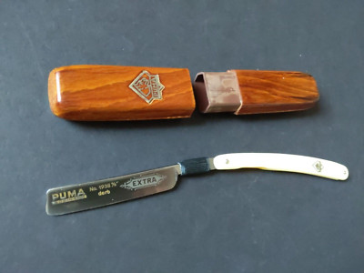 Puma Solingen No. 1938 4/8 derb Extra Straight Razor Made in Germany