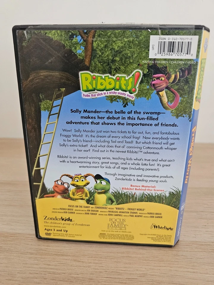 Ribbits Froggy World DVD All Regions NTSC Christian Kids Education Zondervan - Image 3 of 3