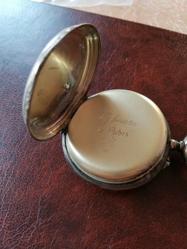Taschenuhr Silber (800) Burschengröße, ca. 40mm , Gesamt ca. 50g - Bild 4 von 5