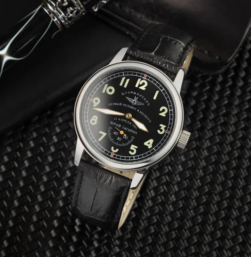 Relógio Vintage Raketa Mecânico Shturmanskie Yuri Gagarin Pulso Soviético Raro Masculino - Imagem 3 de 4