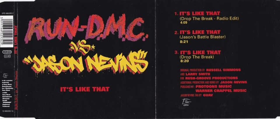 Run D.M.C. vs. Jason Nevins - It's Like That  (3 Track  Maxi CD) - Bild 1 von 1