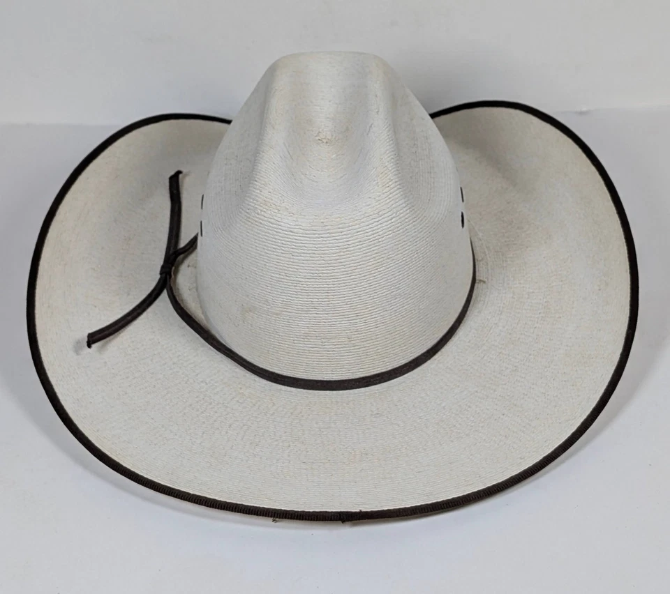 Atwood Hereford Low Crown Western Cowboy Hat Size 7 1/4 Long Oval Mens Chocolate - Image 4 of 4