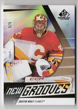 2023-24 SP Game-Used New Grooves Gold Patch Rookie #NG-1 Dustin Wolf 3/5