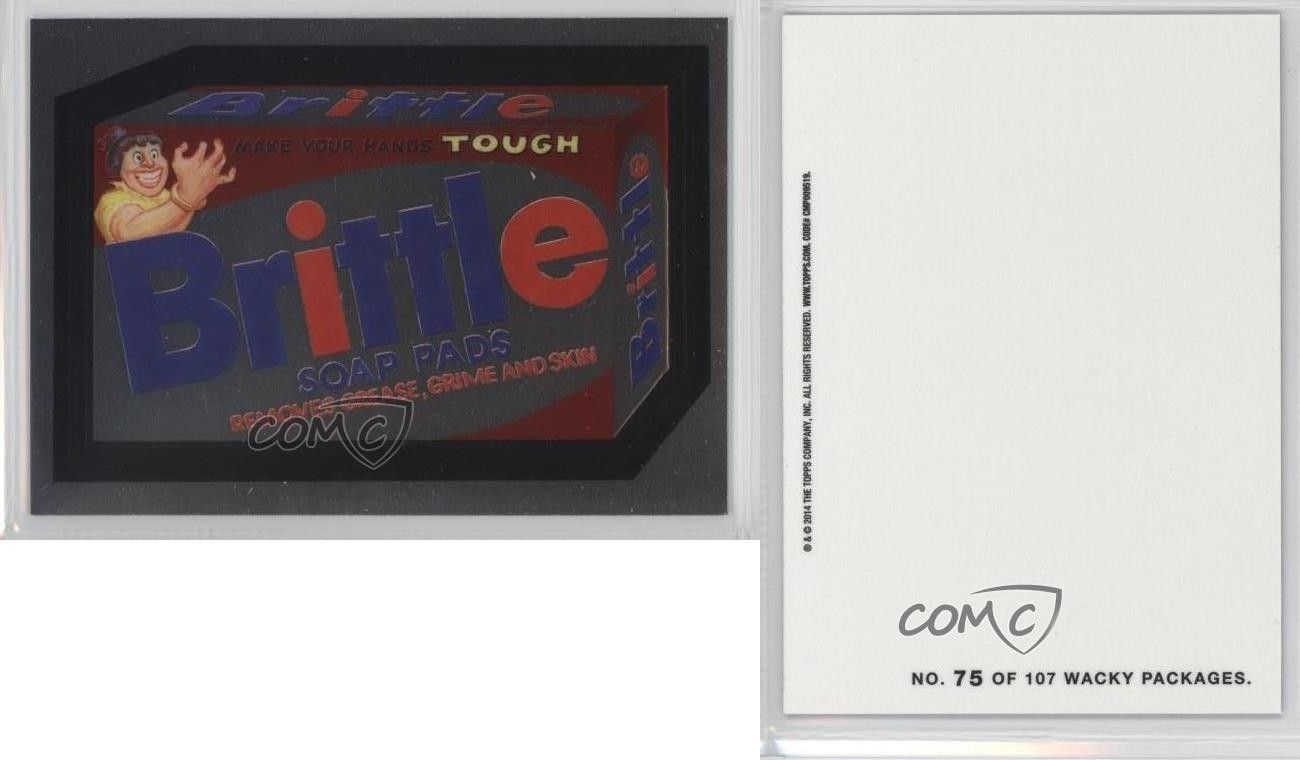 2014 Topps Chrome Wacky Packages Brittle Soap Pads #75 2u3