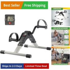 Under Desk Exercise Bike Pedal Exerciser – Mini Stationary Cycle with Adjusta...