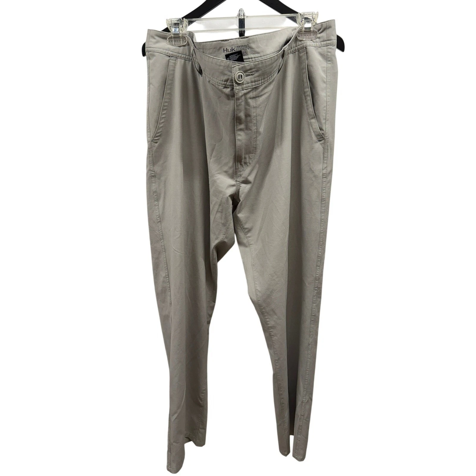 HUK Men's Waypoint Quick-Drying Performance Fishing Pant in Oyster Sz 38