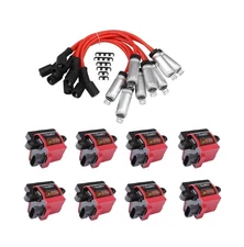 CarBole 8Pcs Ignition Coil Pack + 8Pcs 8mm Spark Plug Wire Fit For ... Fast Ship