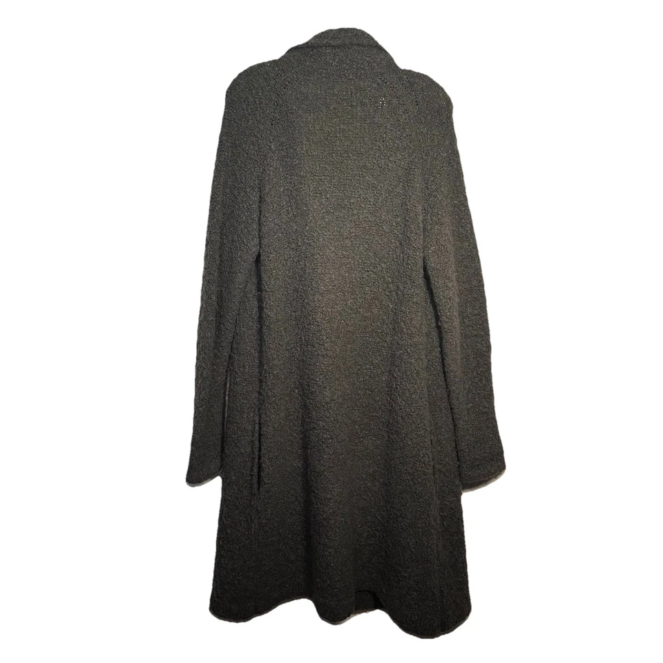 Cárdigan Largo Blanco + Warren Lana Merino Mezcla Alpaca Textura Difusa Para Mujer M Foto 2 de 4