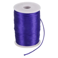 Satin Nylon Cord String 2.5mm 330 Feet for Macrame Chinese Knot Dark Purple