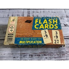 Vintage Milton Bradley Self Teaching Flash Cards Multiplication Grades 3-6 1962