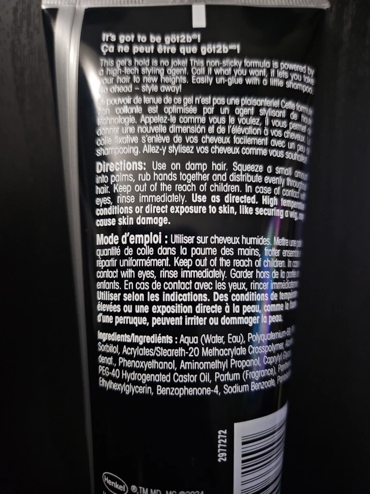 Gel para cabello Got2b Ultra pegado Invincible Styling, 6 oz Foto 4 de 4