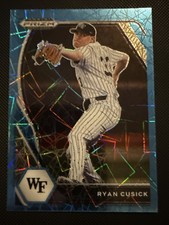 Ryan Cusick #PDP24 Prizm Draft Picks Blue Velocity Baseball 2021 Wake Forest