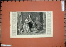 Old Antique Print 1857 Scene Bourgeois Gentilhomme Frith Art Treasures 19th