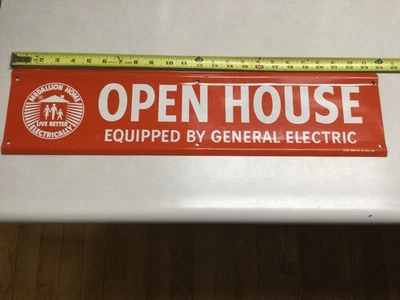 ゼネラルエレクトリック　ビンテージバナー　サイン　看板　大型 General Electric Sign In Original Advertising Signs (1930-1969