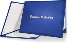 GraduationMall Imprinted Diploma Cover for Certificate 8.5''x 11'' Royal,1-Pack