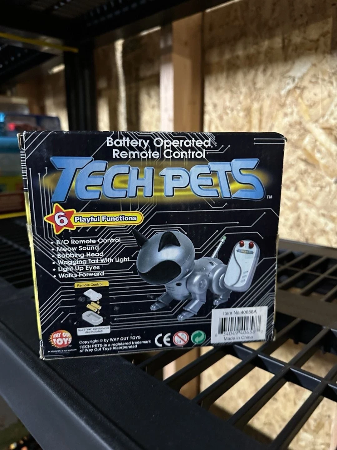 Tech Pets Remote Control Robotic Cat Toy - Silver, 6 Functions