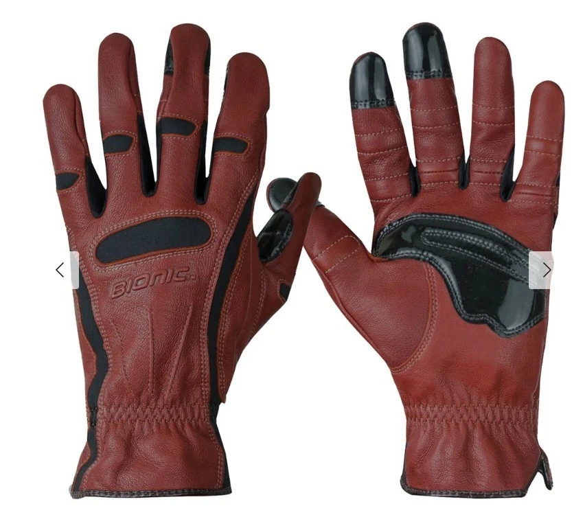 Bionic - Men's Tough Pro Natural Fit Gardening/Outdoor Work Gloves - Brown - LG