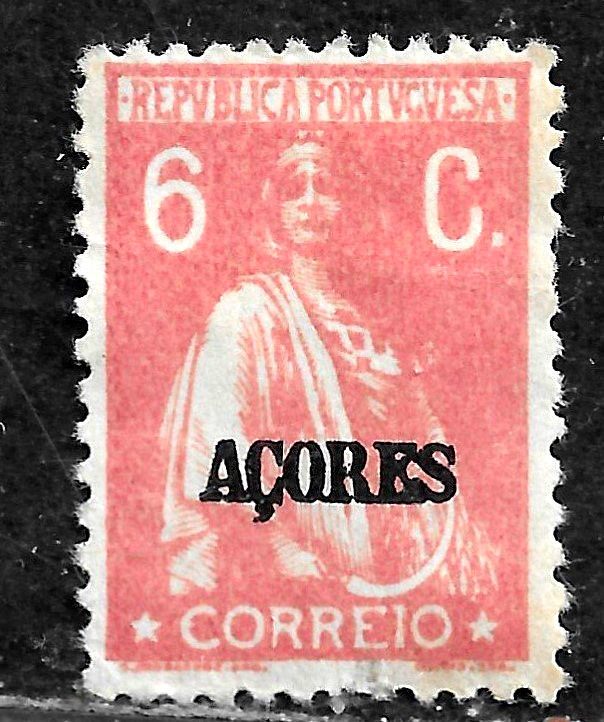 HICK GIRL-  MINT PORTUGAL-AZORES STAMP   SC#173  1920  CERES ISSUE    H385