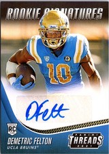 2021 Panini Chronicles Draft Picks - Threads Rookie Signatures Demetric Felton