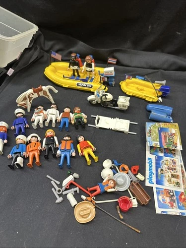 Vintage Playmobil Geobra Figures Toy Lot 1974 See Photos