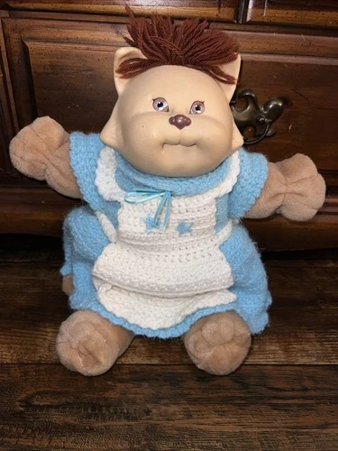 Vintage 1983 Coleco Cabbage Patch Kids “KOOSAS CAT” Doll Brown CPK 1980s 15”