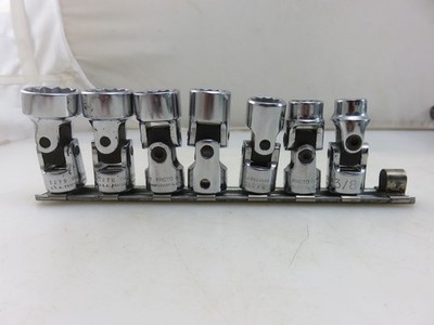 Proto Professional Swivel Universal Joint Socket Set 7pc 3/8'' Dr. 3/8''-3/4'' USA